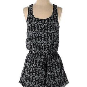 XHILARATION SLEEVELESS ROMPER BLACK GRAY SIZE MEDIUM